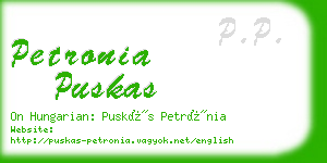 petronia puskas business card